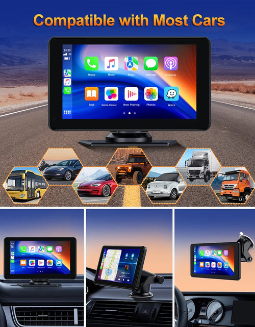 Load image into Gallery viewer, Portable Carplay Screen for Car,9-Inch Android Auto Screen with Backup Camera,Wireless Car Stereo with Voice Control,Bluetooth,Mirror Link,Gps Navigation for All Vehicles
